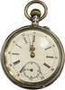 Antike Taschenuhr cylindre Remontoir 1892 Deutschland Herren Taschenuhr von 1892 Handaufzug 10 Rubis gut, ein Haarriß im Zifferblatt unten