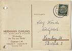 Deutschland Postkarte Werbung Hermann Garling Postkarte Hermann Garling Werkstätten für Bau und Möbel Güstrow -