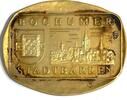 Barren  Deutschland Bochumer Stadtbarren Altes Bochumer Rathaus um 1925 vergoldet limitiert 