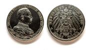 Preussen 3 Mark Wilhelm II Deutscher Kaiser König von Preussen 25-jähriges Regierungsjubiläum -