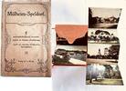 6 Ansichtskarten in Papierhülle um 1900 Deutschland Mülheim Speldorf total Raffelberg Wolfsburg Monning am Kaiserberg gut
