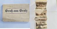 Deutschland Leporello mit 10 Ansichtskarten Greiz 10 AKs Greiz Thüringen um 1920 Schloss Park Carolinenstraße -