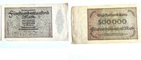 Deutschland Reichsbanknote fünfhunderttausend Mark Inflation Berlin 1.5.1923 Banknote Geldschein -