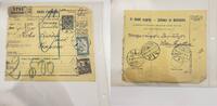 Ungarn Paketkarte Ungarn bulletin d'expedition Ungarn Veszprem Briefmarken 20 + 75 -