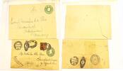 USA Briefmarke 4 cent Abraham Lincoln braun 2 leere Briefumschläge mit Briefmarke braun Abraham Lincoln und one cent -