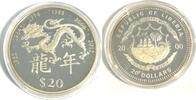 Liberia 20 Dollars Jahr des Drachen 1952 1964 1976 1988 2000 2012 in Kapsel -