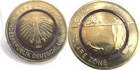Deutschland 5 Euro Münze mit Polymer Ring violett 2021 J Gedenkmünze Klimazonen der Erde Polare Zone -