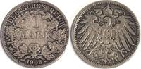 Kaiserreich 1 Mark 1908 A vz 10,00 EUR  zzgl. 3,70 EUR Versand