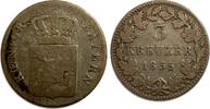 Bayern 3 Kreuzer 1855 Königreich Bayern s 6,00 EUR  zzgl. 3,70 EUR Versand