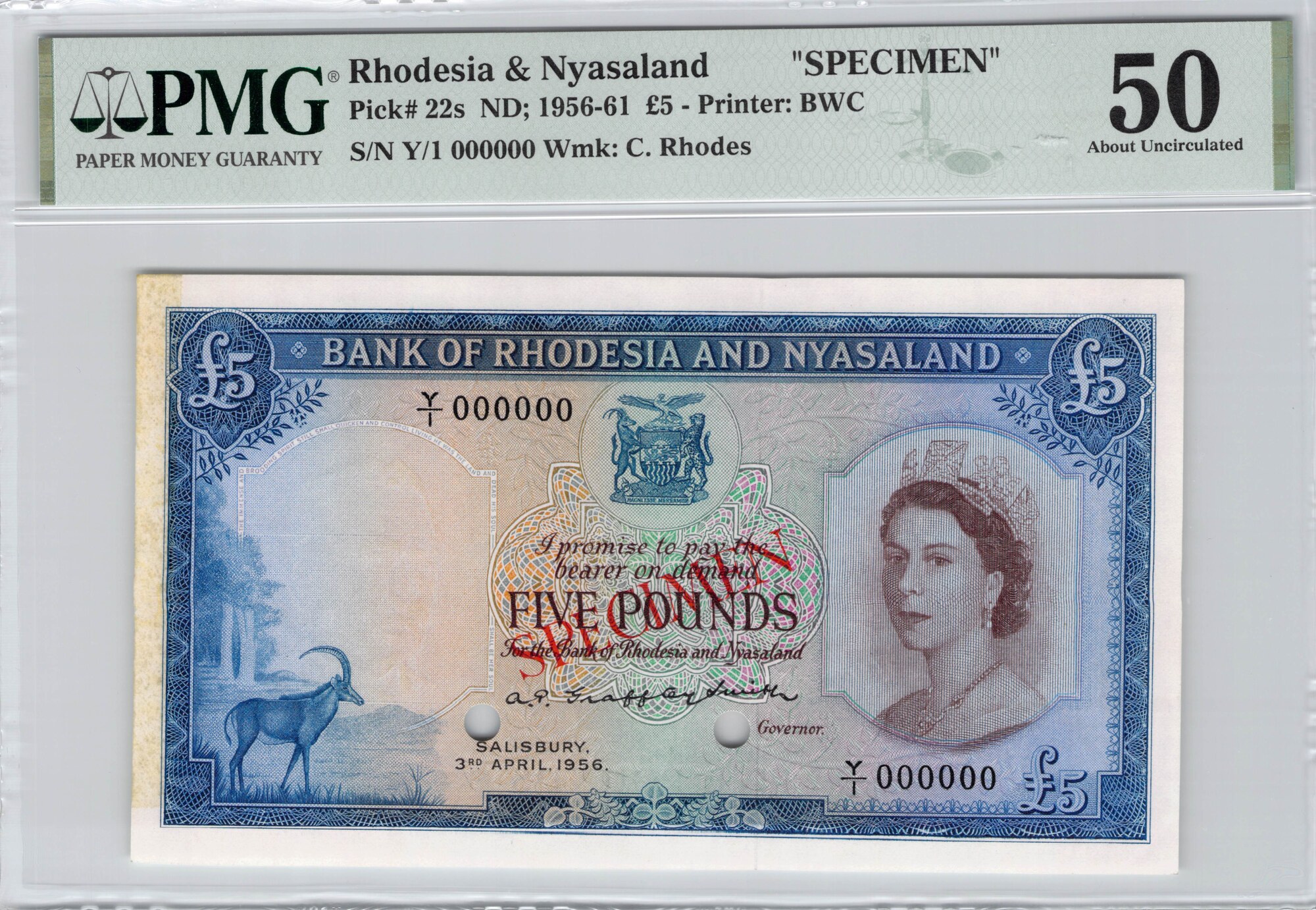 Rhodésie 1956 Rhodesia & Nyasaland UNC 62 OPQ