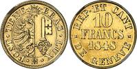 Suisse 10 francs or 1848 Genève - 336 ex. - NGC UNC