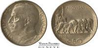 Italie 50 centesimi Italie 1925 R *tranche striée* -