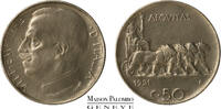 Italie 50 centesimi Italie 1921 R *tranche striée* -
