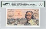 France 10 Nouveaux Francs sur 1000 Francs - 1957 - PMG Choice UNC 63 -