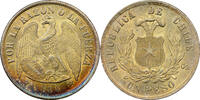 Chili Peso - 1886 So Santiago - NGC MS 65 - TOP POP ! -