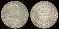 France 1/2 Ecu à la mèche courte Ludwig XIV. (1643-1715) Paris mint -