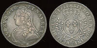 France 1/2 Ecu aux branches d'olivier Ludwig XV. (1715-1774) Caen mint -