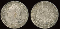 France Ecu à la vieille tête Ludwig XV. (1715-1774) Toulouse mint -