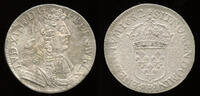 France 1/2 Ecu à la cravate Ludwig XIV. (1643-1715) Rouen mint -