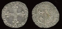France 1/4 d'écu de Navarre Henri IV (1589-1610) -