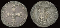 France 1/4 d'écu de Navarre Henri IV (1589-1610) -