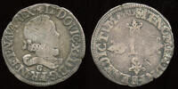 France 1/2 franc au grand buste lauré et au col fraisé Ludwig XIII (1610-1643) Saint-Lô mint -