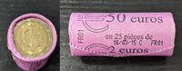 MONACO 2€ EUROS EINE KOMPLETTE ROLLE 25 x 2€ EUROS -