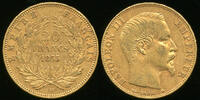 France 20 Francs Napoleon III (1852-1870) - Strasbourg mint -