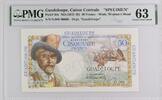 Guadeloupe 50 Francs Guadeloupe Specimen 50 Francs (1947-49) Pick 34s PMG Choice UNC 63 -
