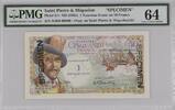 Saint Pierre & Miquelon 1 Nouveau Franc Saint Pierre & Miquelon Specimen 1 NF (1961) -