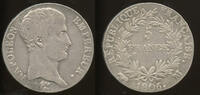 France 5 Francs Napoleon I. 1804-1814 Toulouse mint -