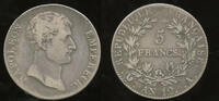 France 5 Francs Napoleon I. 1804-1814 Paris mint -