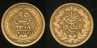 Tunisia 25 Piastres (15 Francs) Ali Bey (1882-1902) -