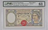20 Francs ND Djibouti Specimen PMG Choice UNC 63