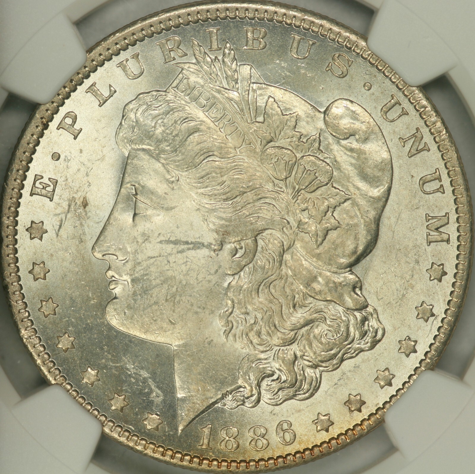 1886 Morgan Silver Dollar MS62モルガンダラー118 1886 Morgan Silver