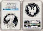 US Proof Silver Eagle 1 oz ER Blue Silver Eagles -