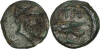 Greek Coins Moesia. Istros (Circa 280-200 BC) Æ 13. Bearded head of the river-god Istros -
