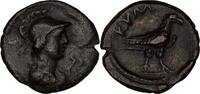 Greek Coins Aeolis, Kyme, 2nd century AD. Æ - Athena / Eagle -