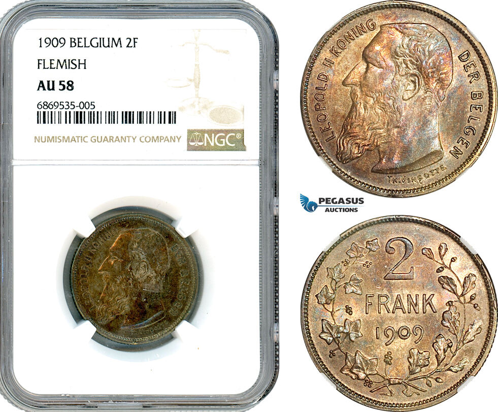 Pièce De Monnaie Belgique 1909 - 2 Francs Commémorative Livraison Moissonneuse-batteuse - Non Certifiée, Pour Collection