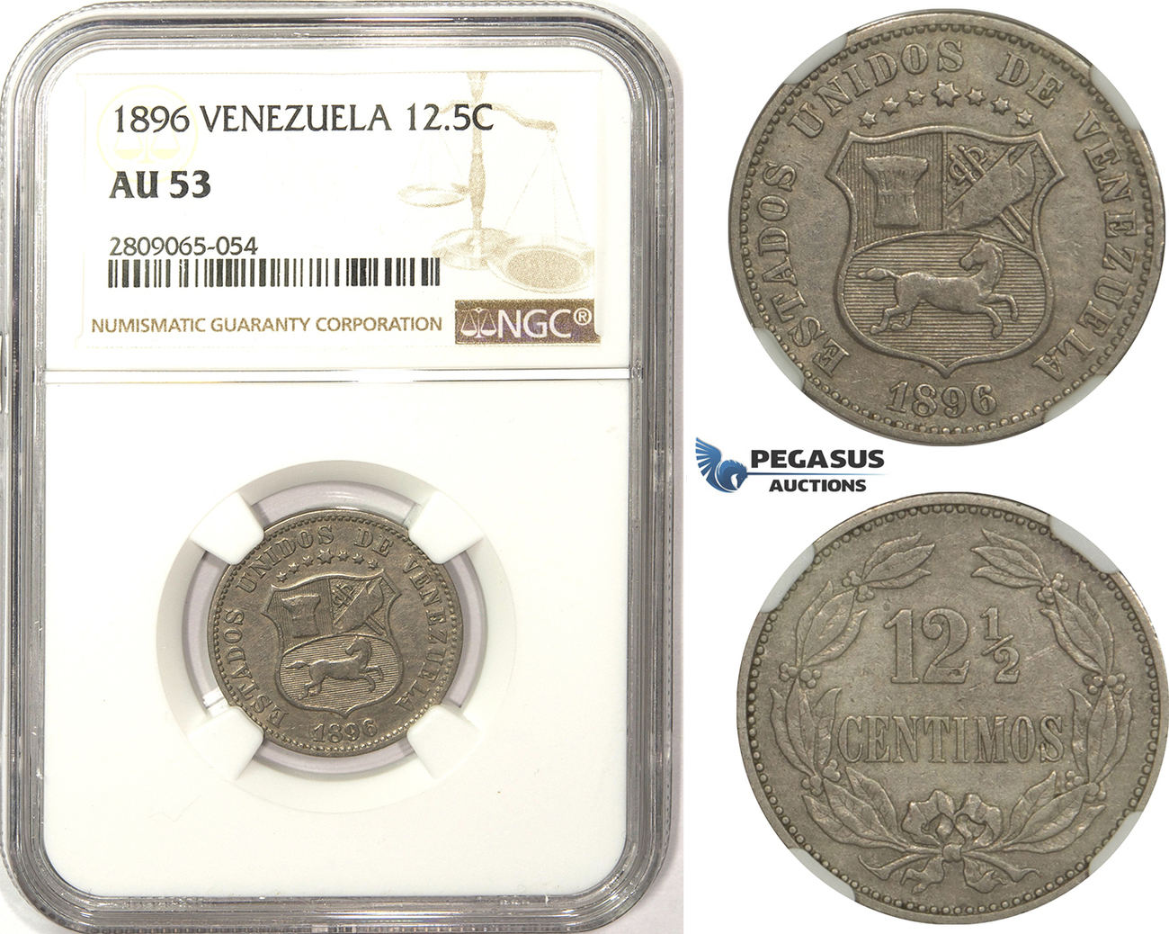 Venezuela 12 12 Centimos 1896 Ssvz Ma Shops 6100