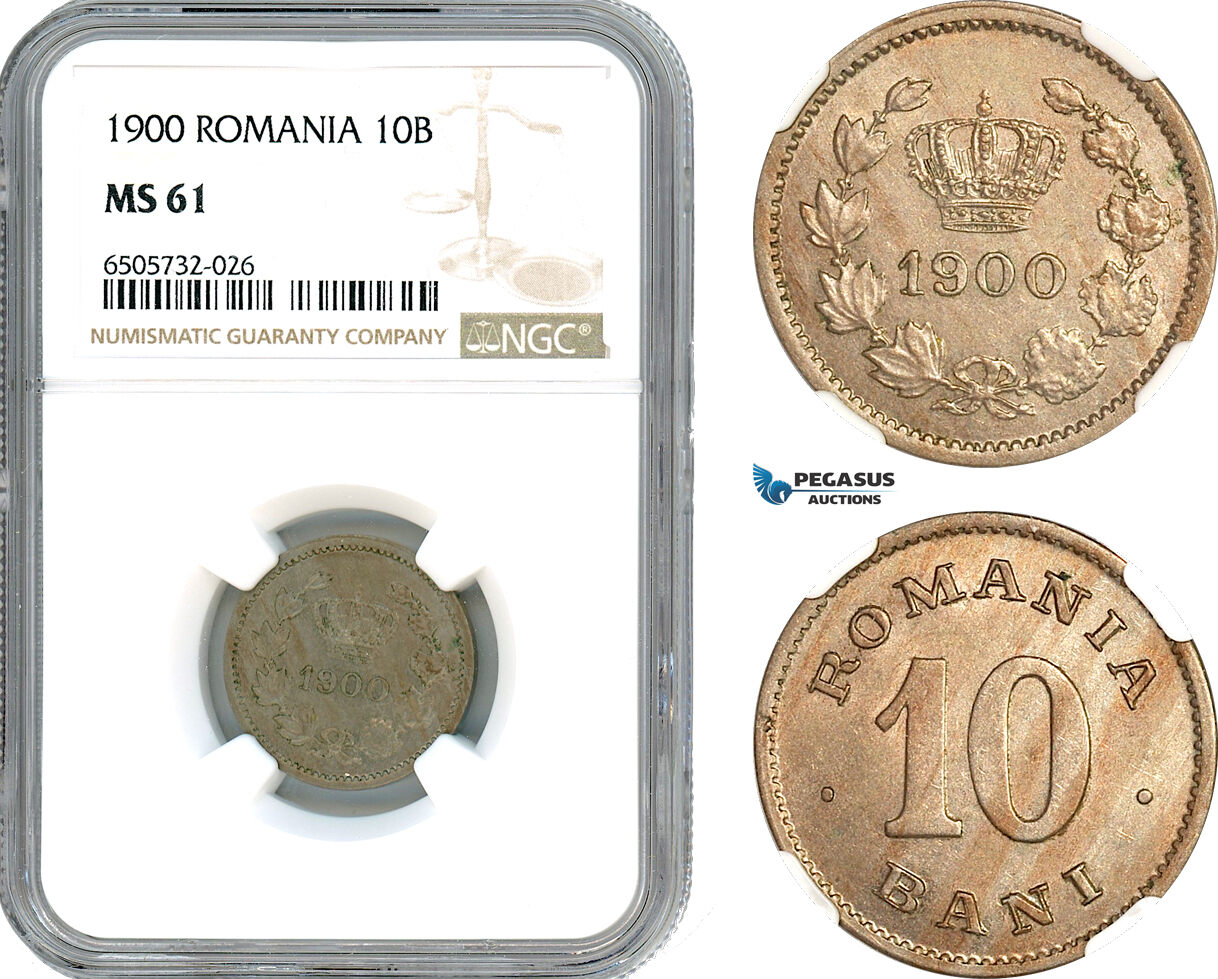 Romania 10 Bani 1900 NGC MS61 | MA-Shops