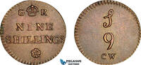 Portugal & Brazil Monetary Weight for 1600 Reis, Nine Shillings -