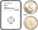 Straits Settlements 5 Cents -