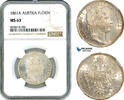 1 Florin 1861 Austria  NGC MS63