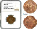 Russia  2 Kopeks 1913 NGC MS63RB