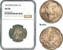 Bulgaria 2 Leva 1912 NGC AU58 379,00 EUR  zzgl. 15,00 EUR Versand