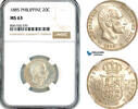 Philippines, Spanish Administration 20 Centimos -