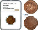 Netherlands 2 1/2 Cents 1880 NGC MS64BN 129,00 EUR  zzgl. 15,00 EUR Versand