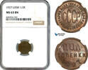 Russia, USSR 1/2 Kopek 1927 NGC MS63BN 129,00 EUR  zzgl. 15,00 EUR Versand