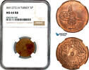 Turkey, Ottoman Empire 5 Para AH1277//4 NGC MS64RB 269,00 EUR  zzgl. 15,00 EUR Versand